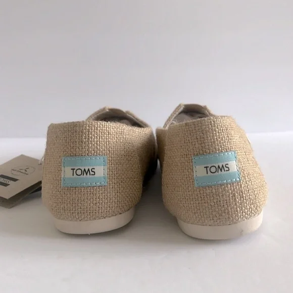 TOMS Shoes Women’s Alpargata Natural Burlap Jute  Slip On Sandals Size 9 NWT - Picture 7 of 8